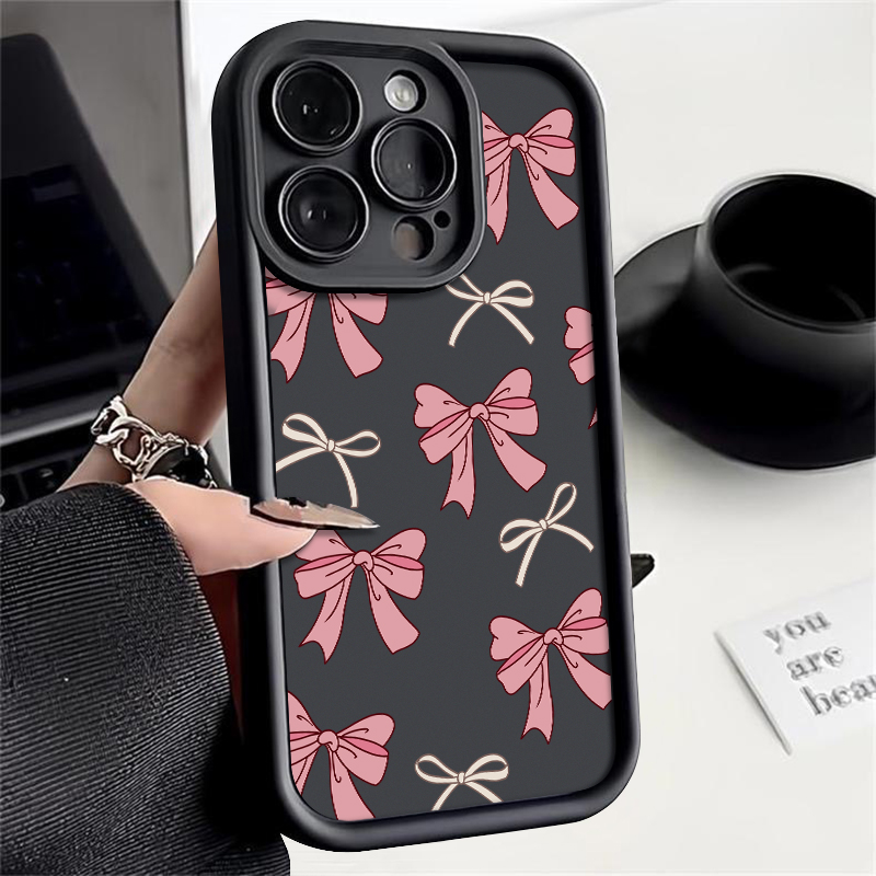 Phone Cases Iphone 11 - Coque avec nœud rose mignon pour